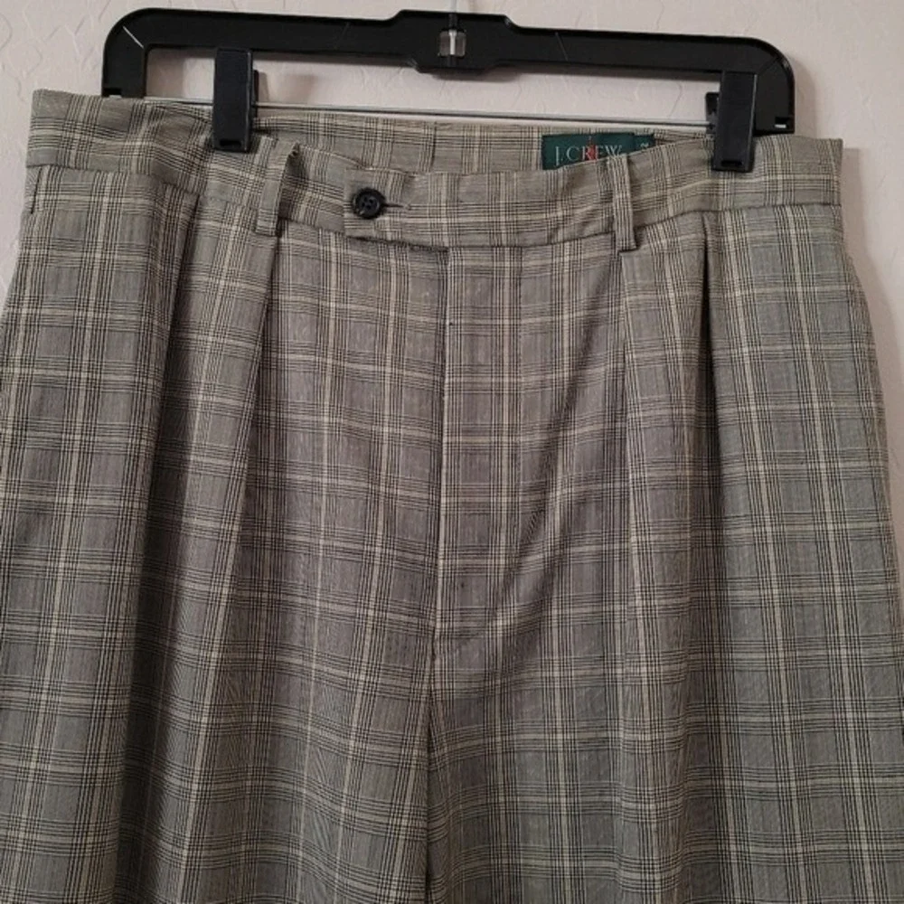 J.‎ Crew Vintage 90's Plaid Wool Pleated Trousers